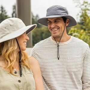 Solar Escape UV Explorer Boonie Adjustable Hat UPF 50 One Size Grey